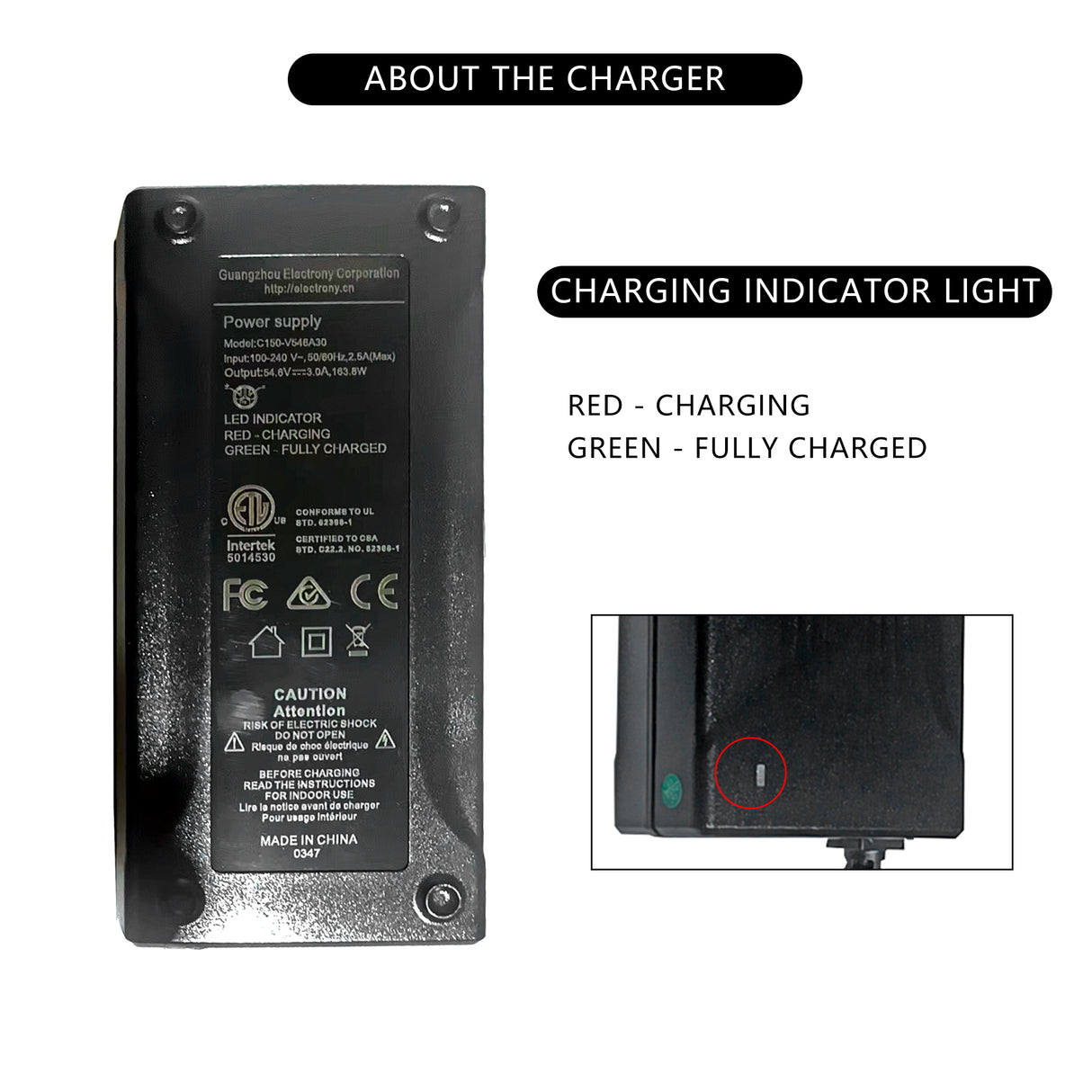 Electric Bicycle Battery Charger 48V 3.0A 3 Holes