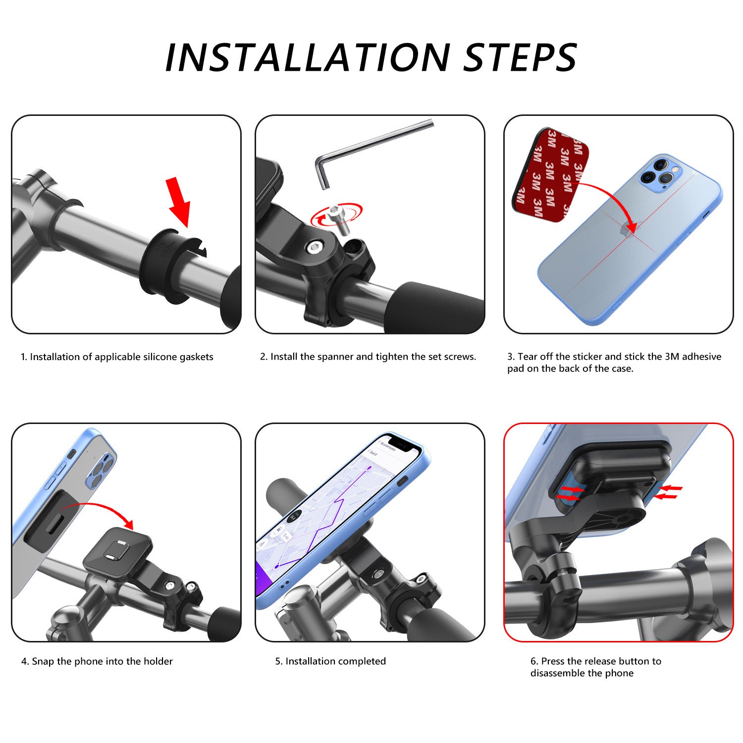 Support de téléphone magnétique pour vélo