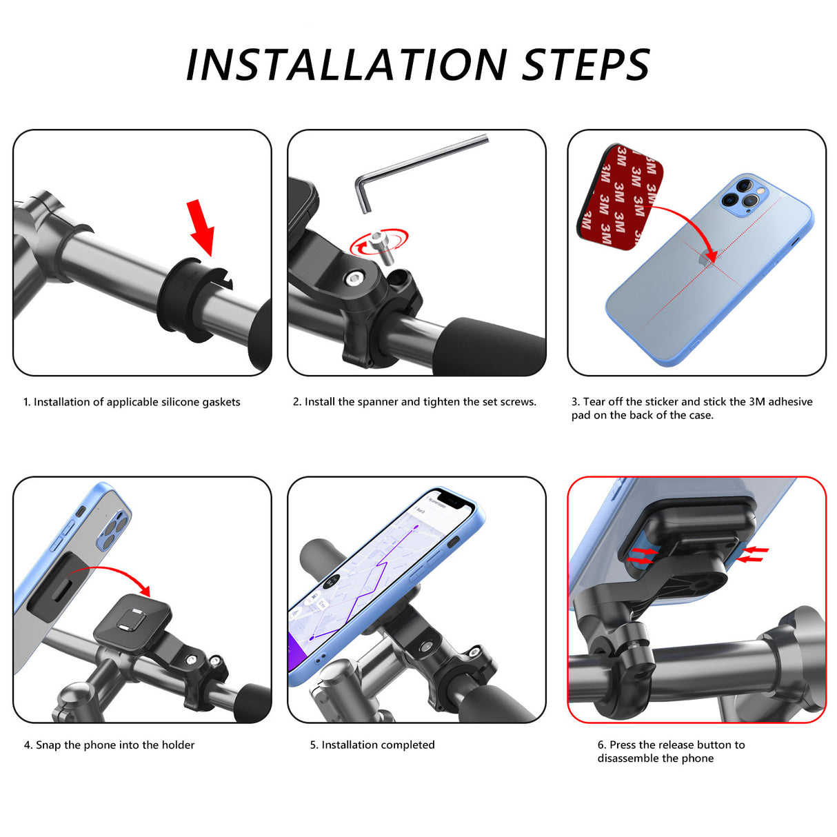 Support de téléphone magnétique pour vélo
