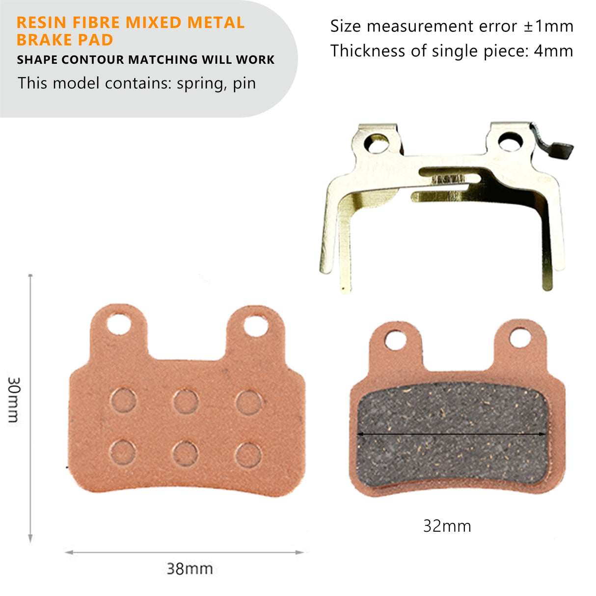 Bicycle Semi-Metallic Brake Pads KTET-XD