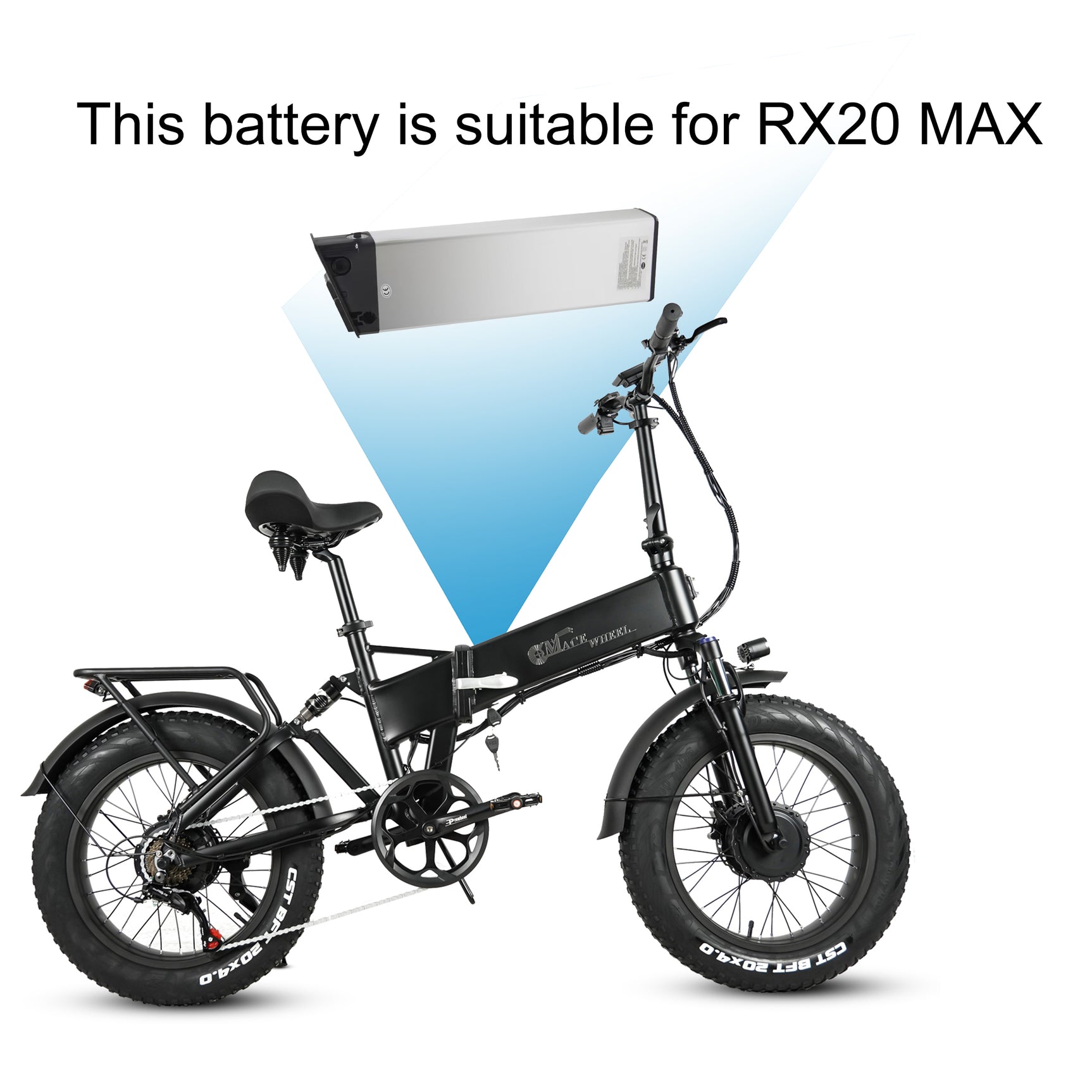 Batterie de vélo électrique 48V16AH/12.8AH/18AH/20AH pour Ebike