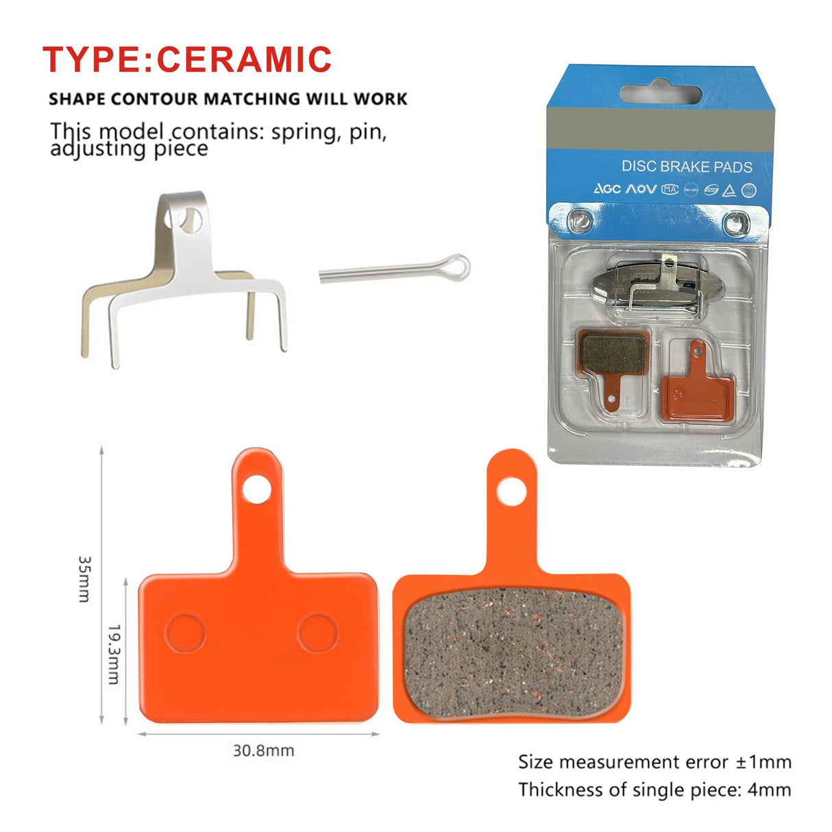 Bicycle Ceramic Brake Pads TP-01B-C