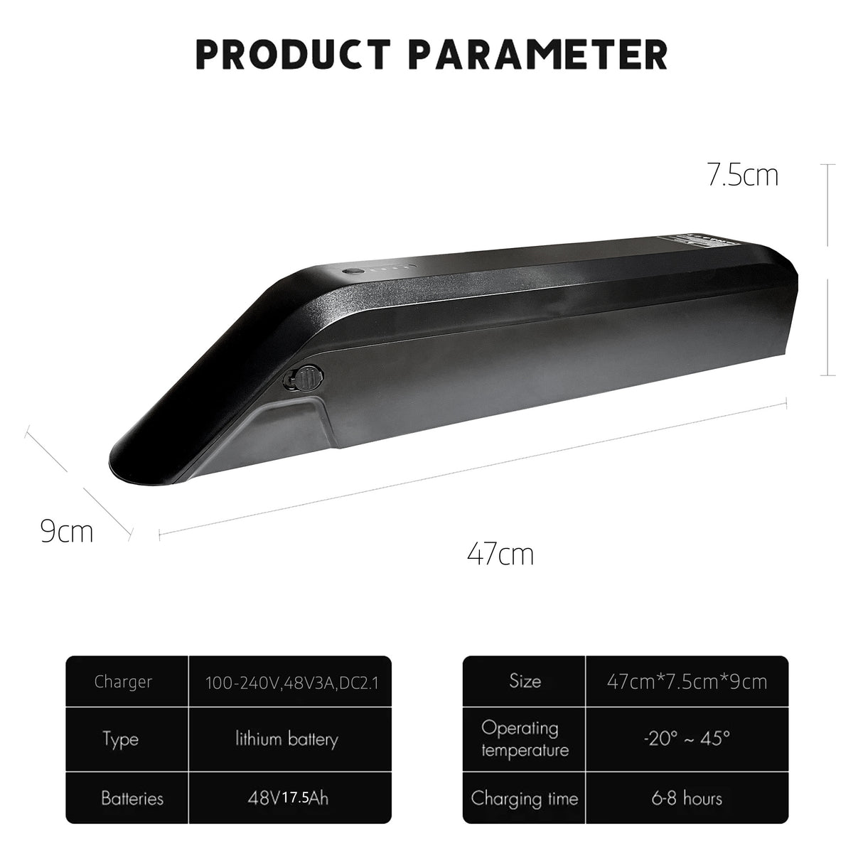 Batteria elettrica per bici 48V17.5AH per RX90/RX10