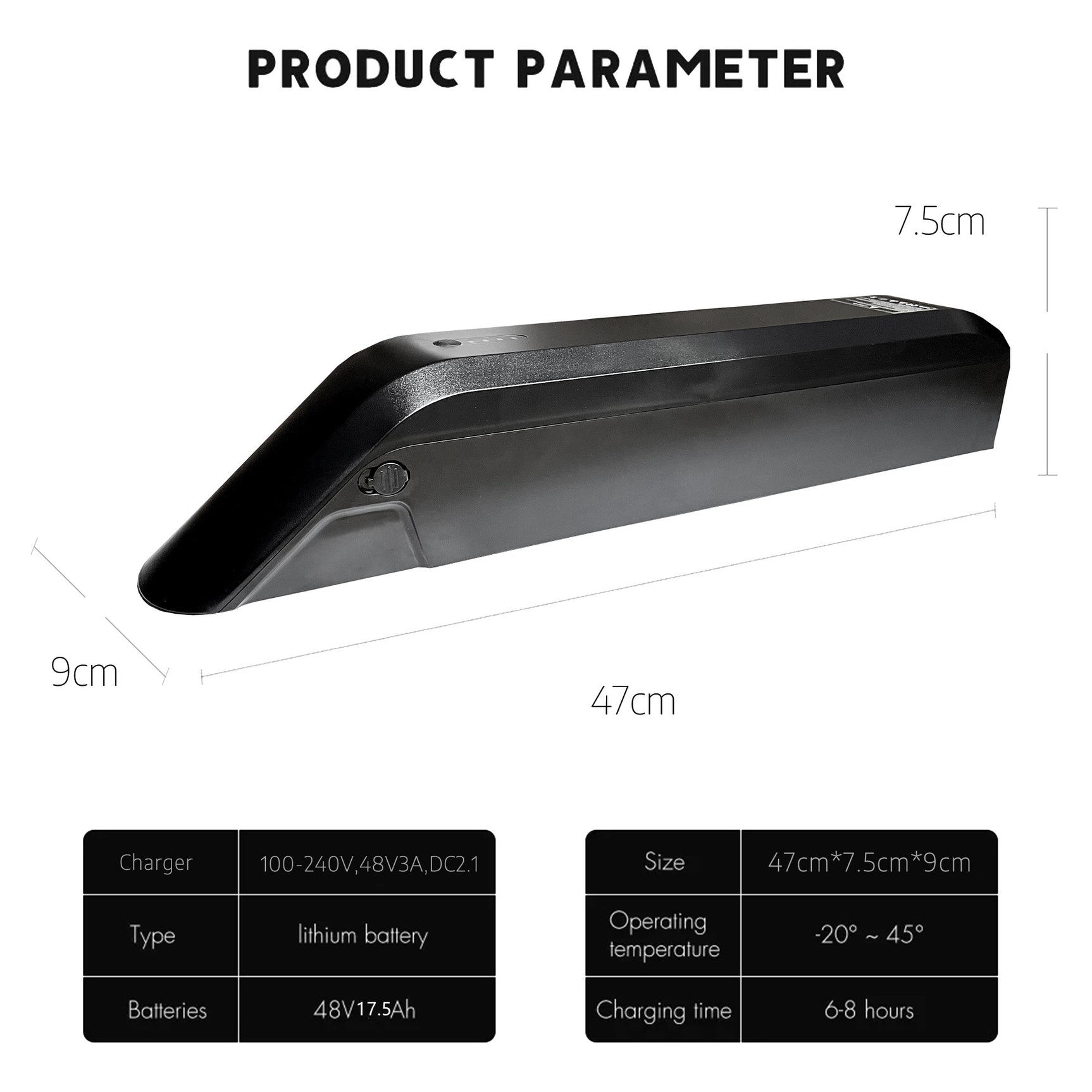 Batteria elettrica per bici 48V17.5AH per RX90/RX10
