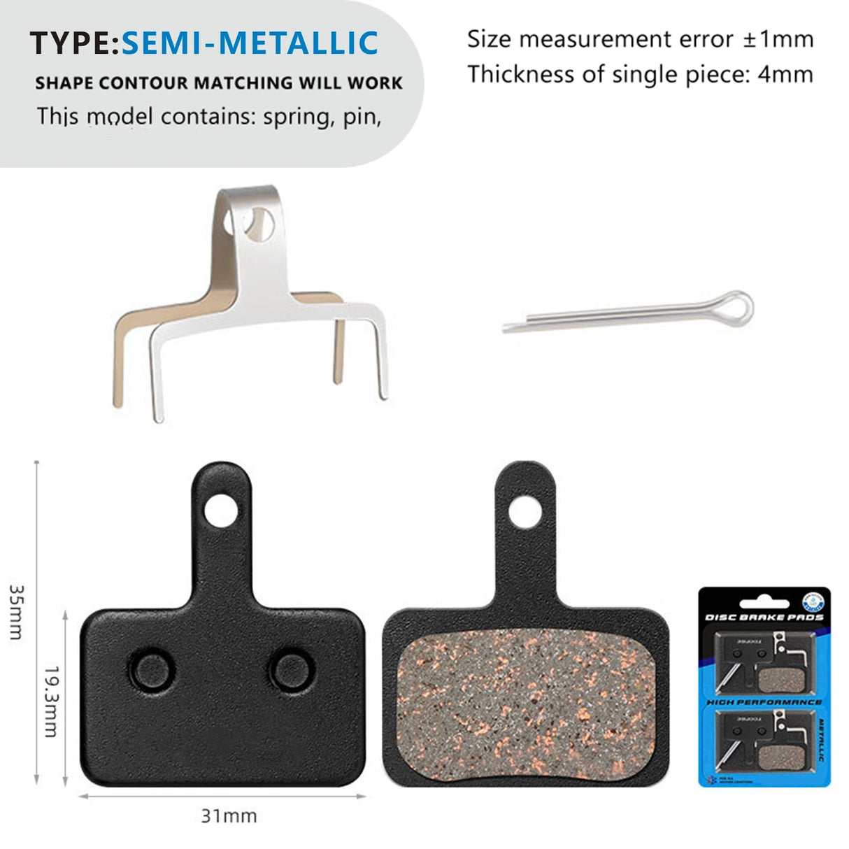 Bicycle Semi-metallic Brake Pads TP-01B-SE