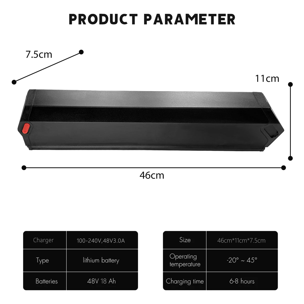 Electric Bike Battery 48V18AH for TP26 / TP26 MINI