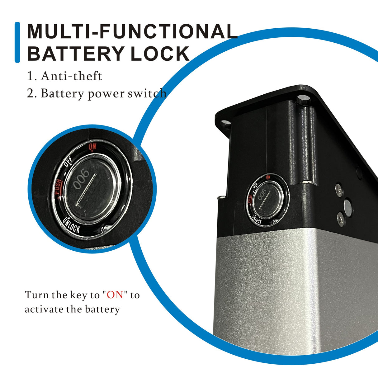 Batterie de vélo électrique 48V16AH/12.8AH/18AH/20AH pour Ebike