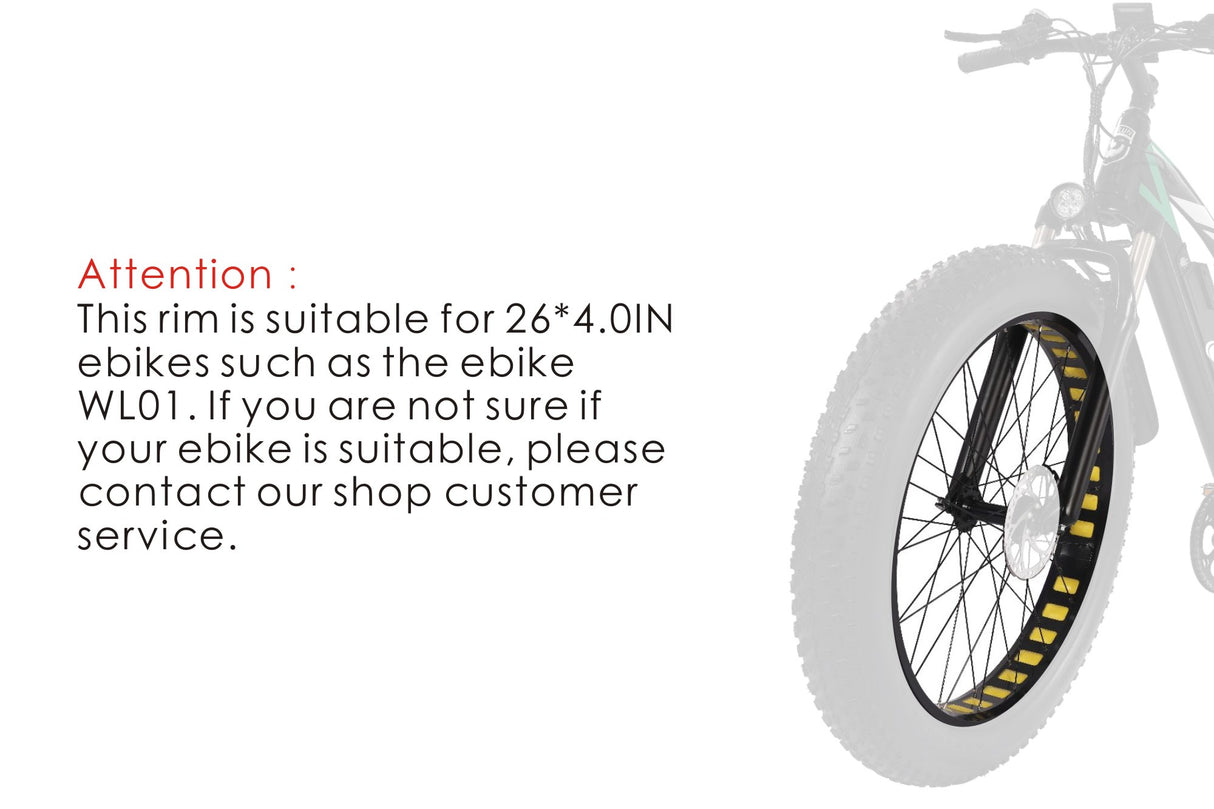 Fat Ebike Front Wheel Rim 26*4.0 IN