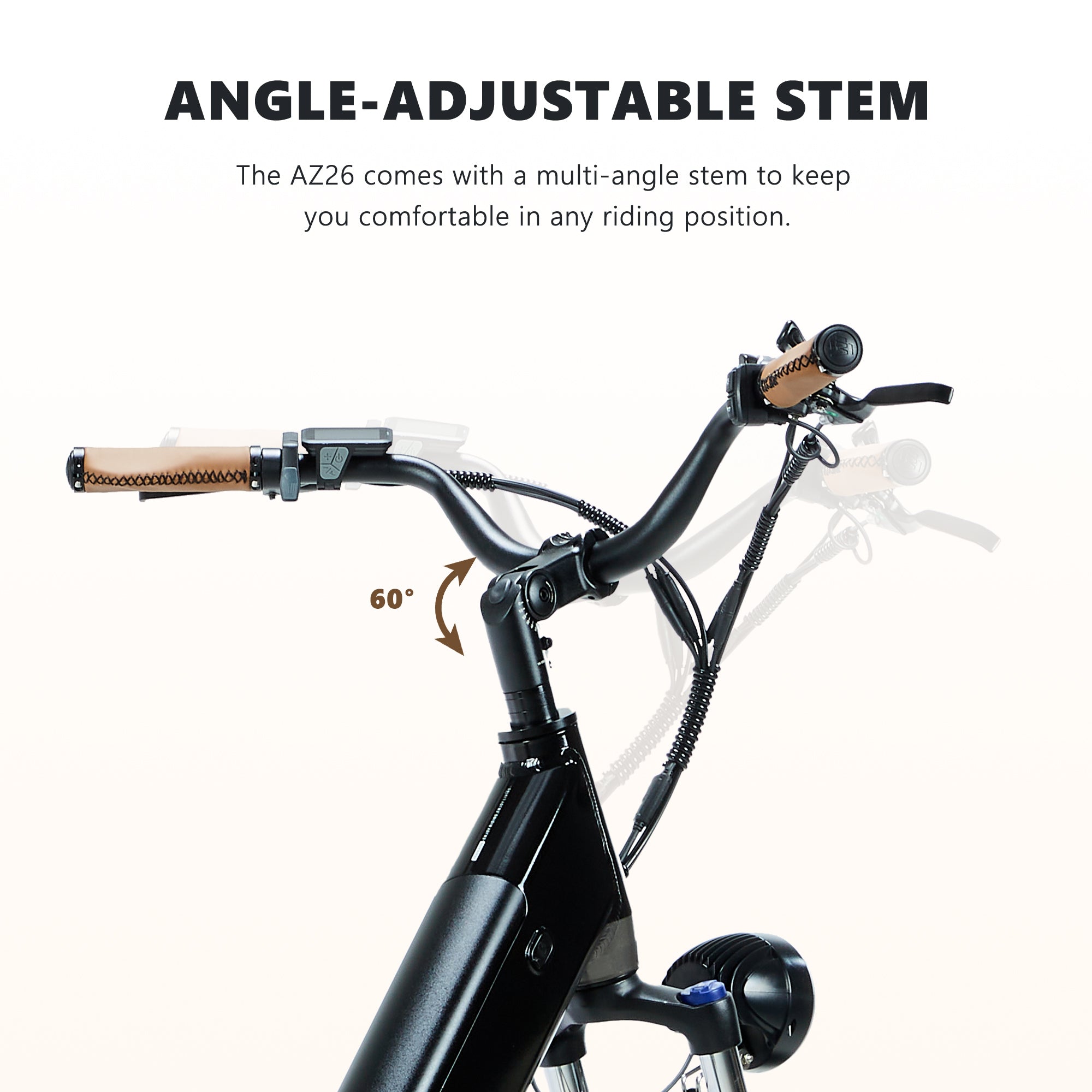 ein fahrradlenker ein gaspedal text CEAYA E-Bike AZ26 Fat E-BIKE Pendler-Citybike – CEAYA Ebike Store