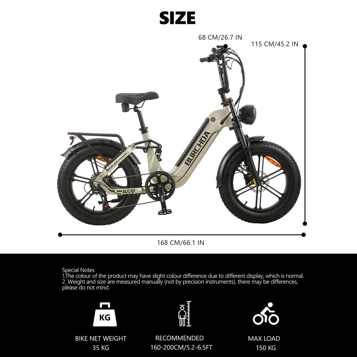 Dimensions du vélo