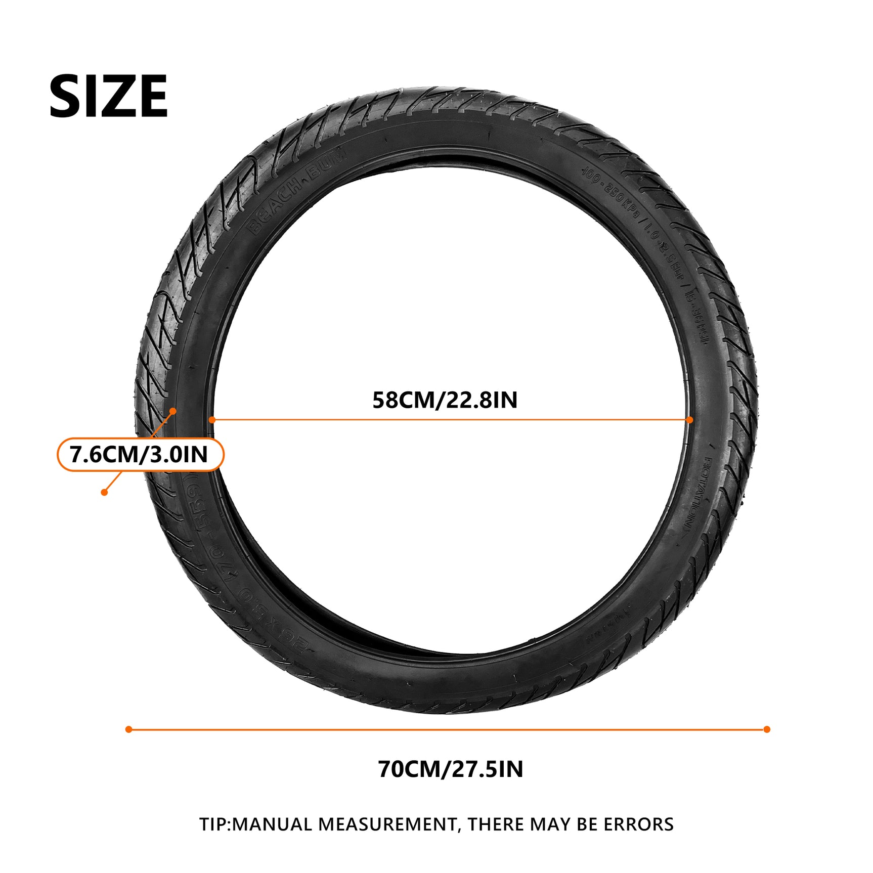 Fatbike-Reifen 26*3,0 Zoll