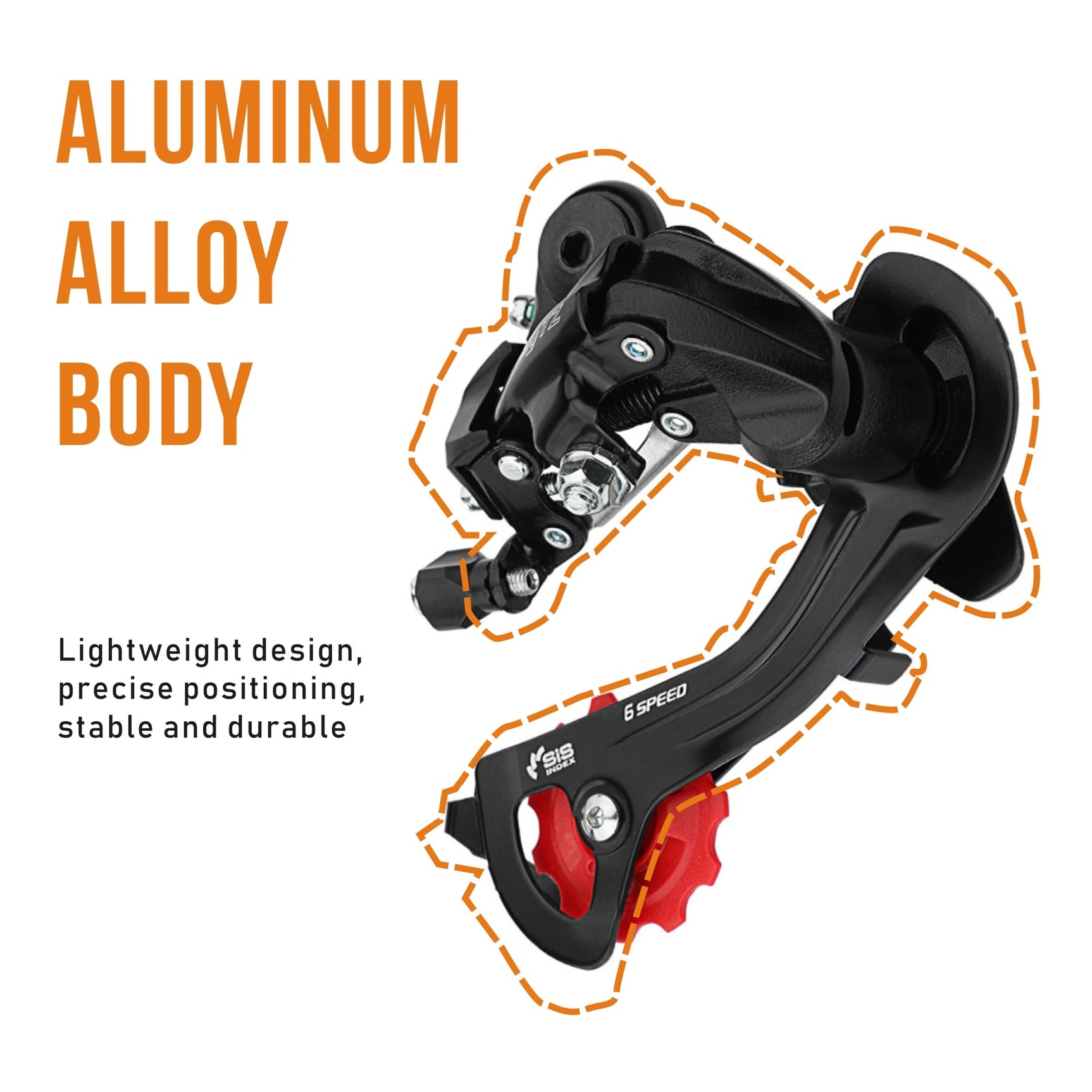 Deragliatore posteriore per bicicletta 6/7 velocità