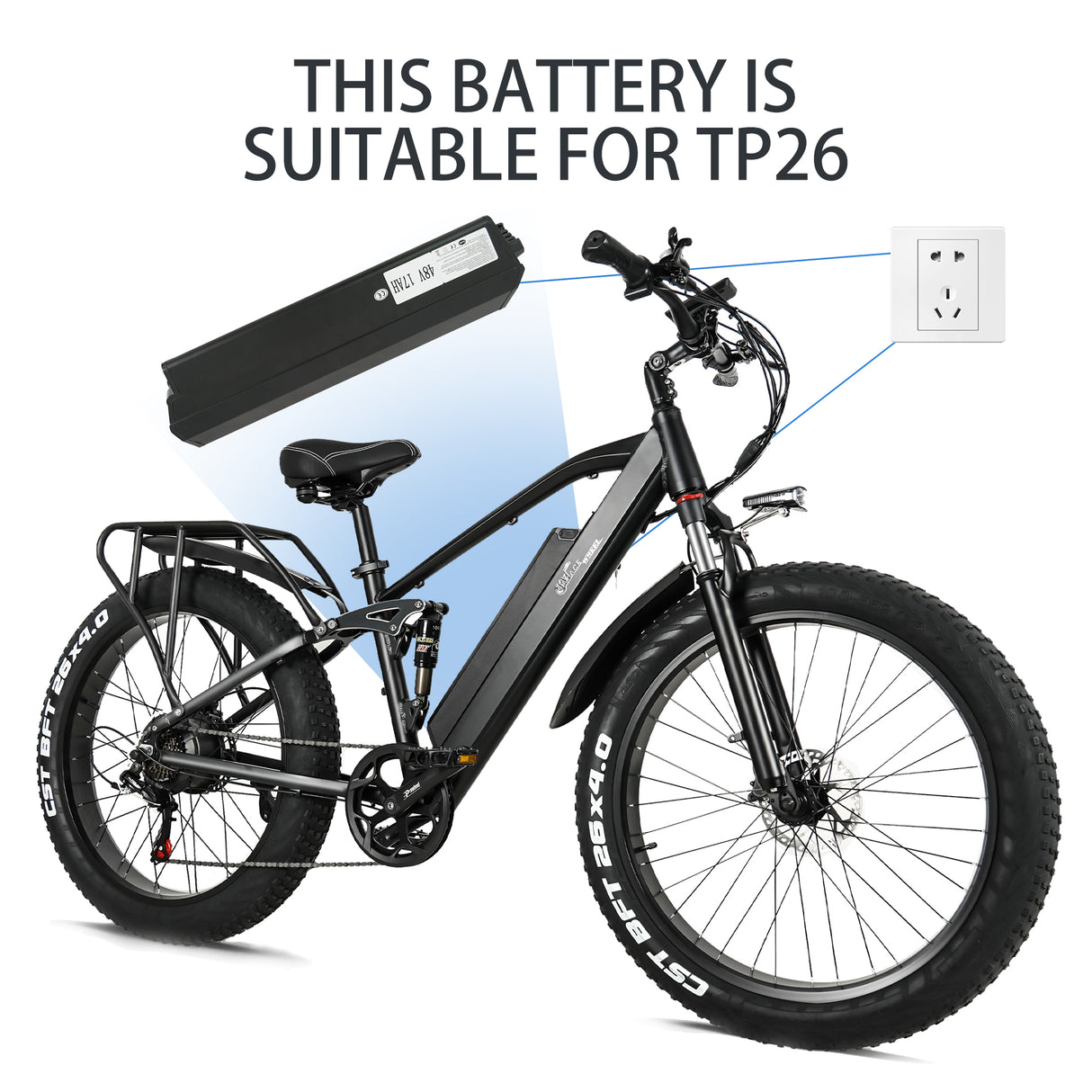 Electric Bike Battery 48V17AH for TP26