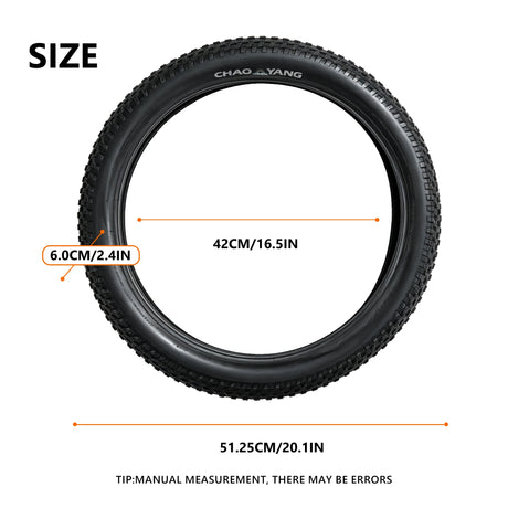 Neumático para bicicleta de montaña de 20 x 2.4 pulgadas