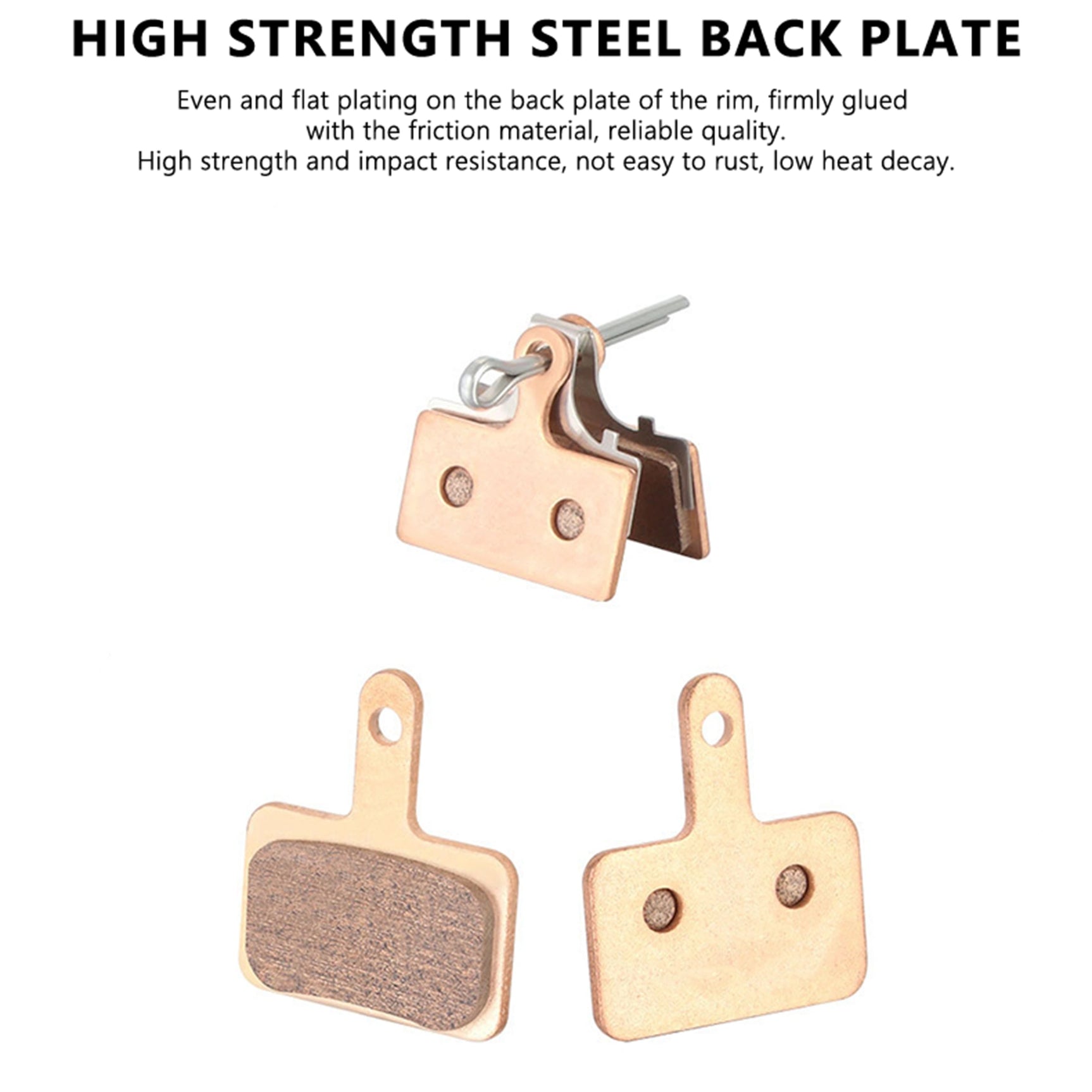 Pastillas de freno metálicas para bicicleta TP-01B-M