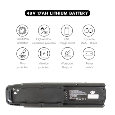 Batteria per bici elettrica 48V17AH per K20