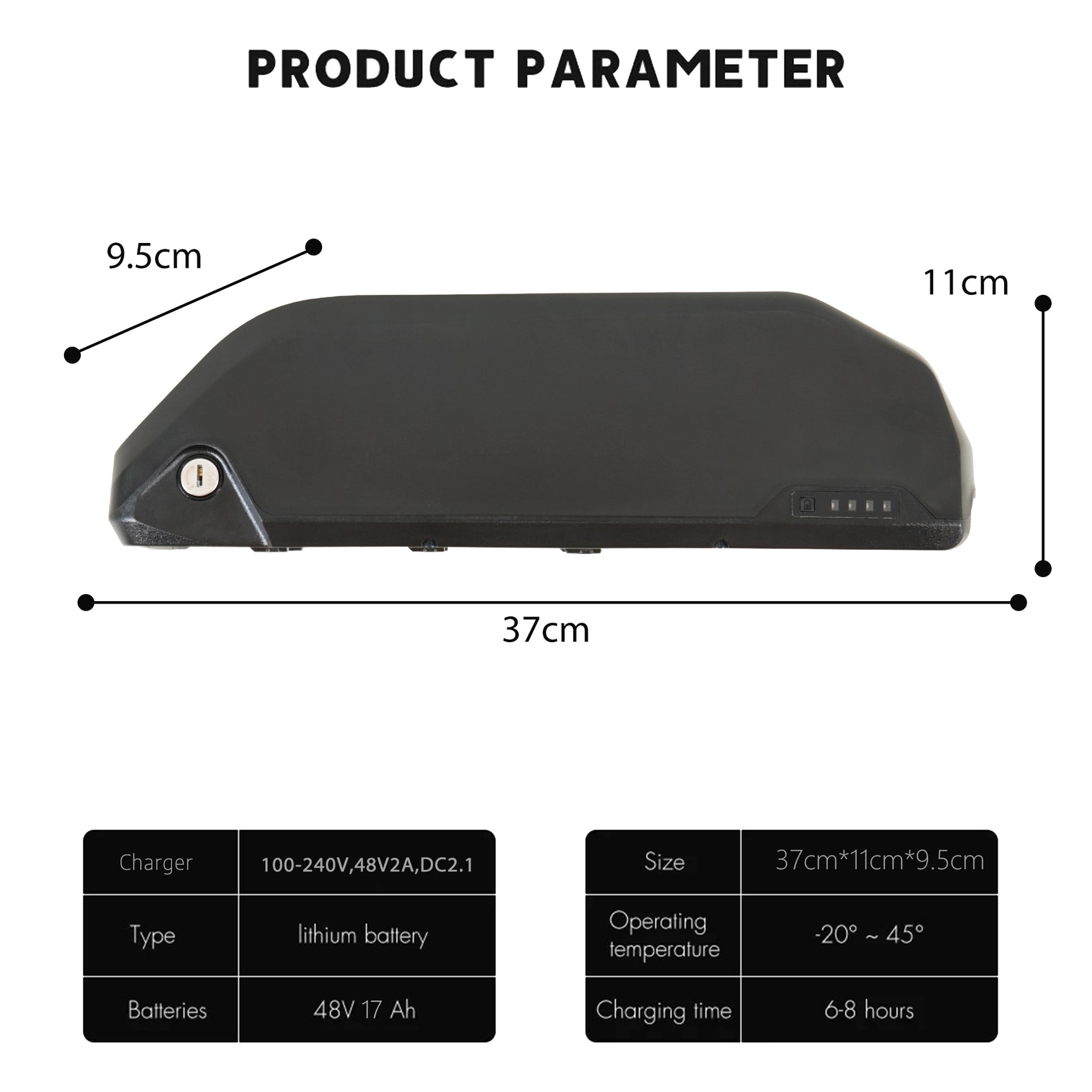 Batteria per bici elettrica 48V17AH per K20