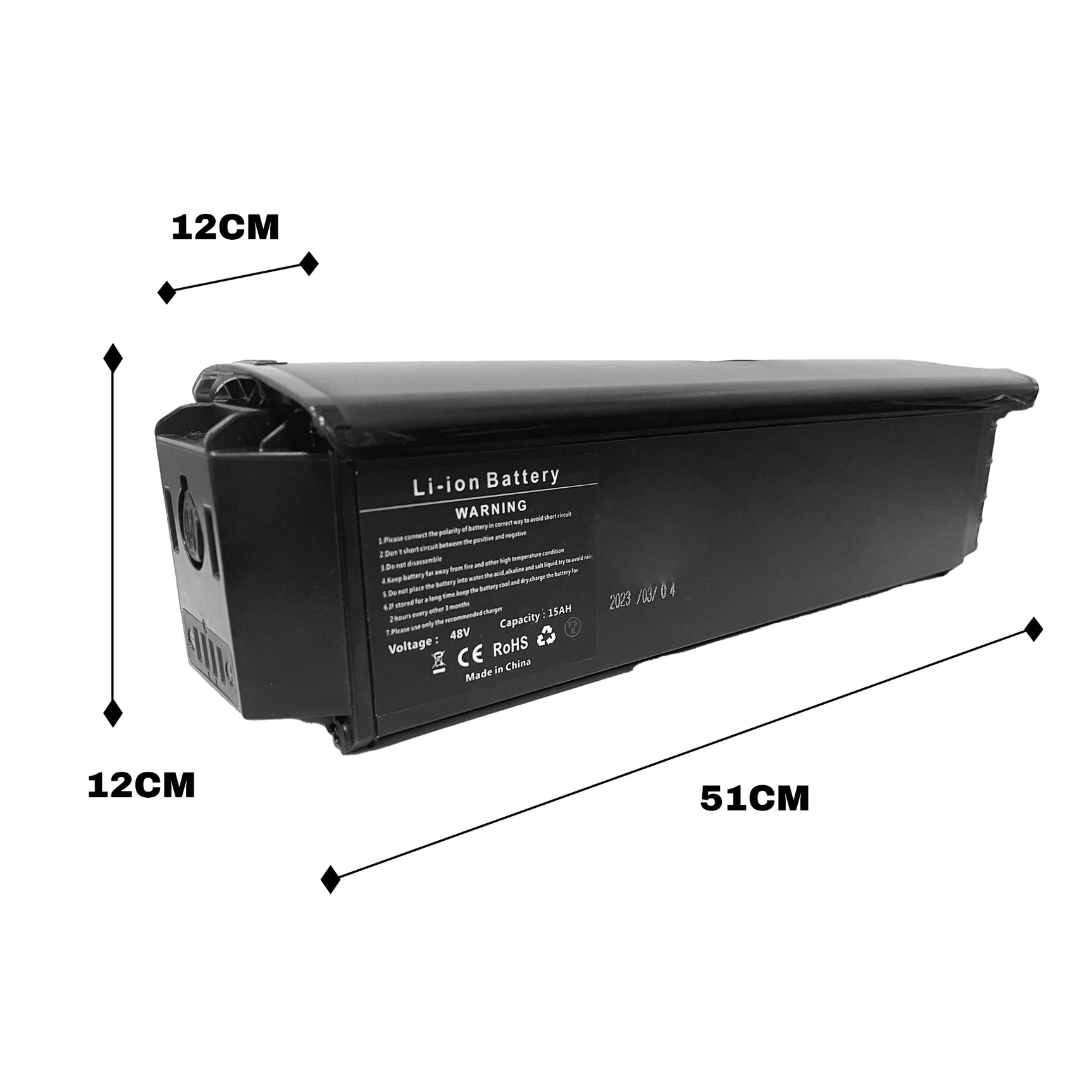 Batterie vélo électrique 48V15AH pour MX04/MX05/MX06/MX07