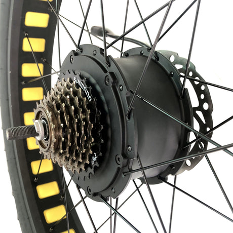 Juego de ruedas traseras para bicicletas eléctricas (neumático grueso de 26X4.0")